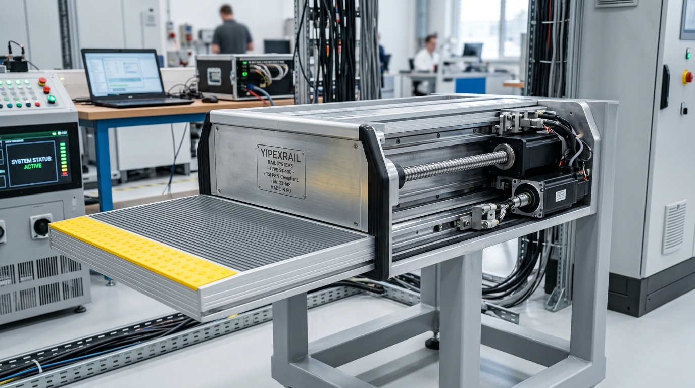 Electric Sliding Step and Boarding Gap Filler for Trains